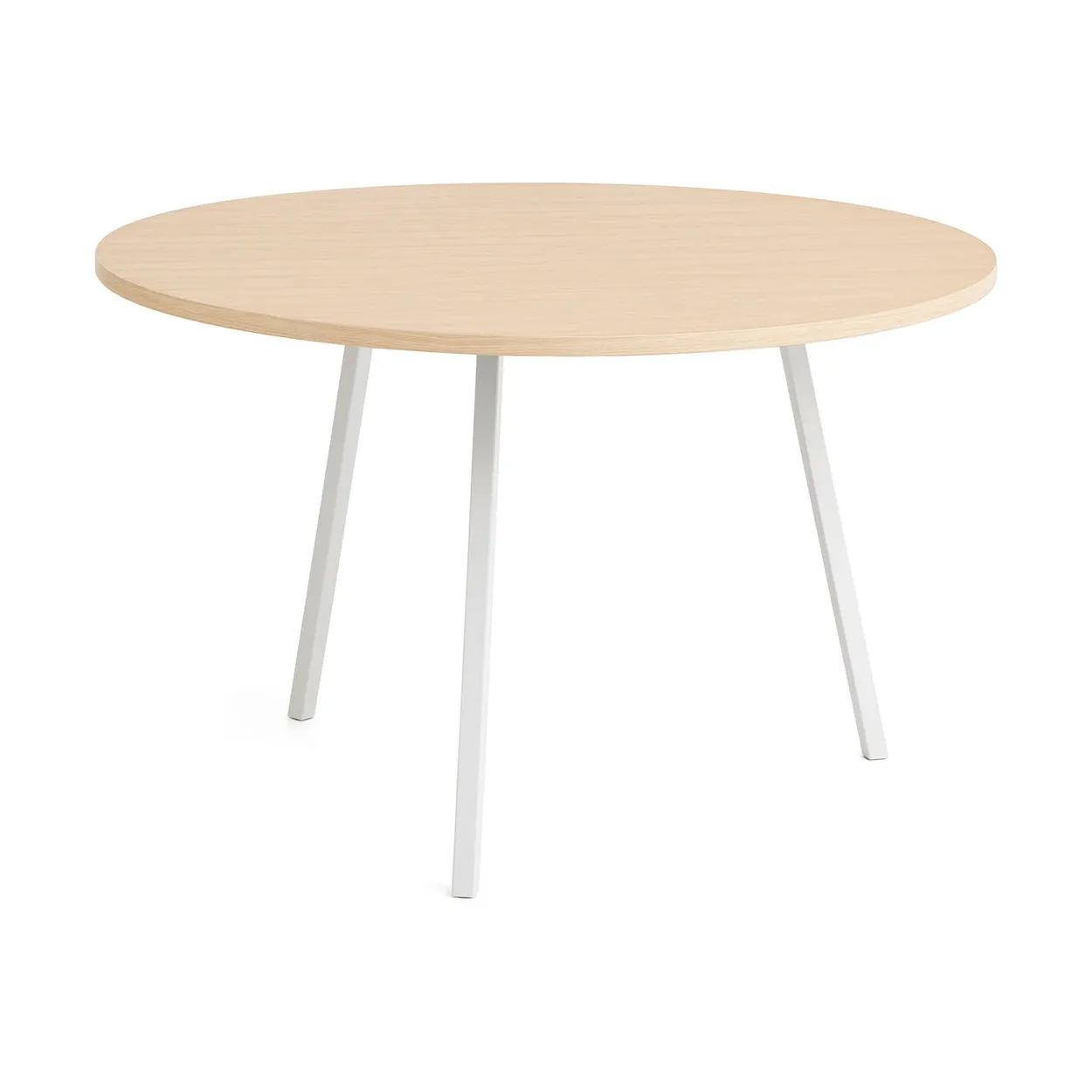 HAY Loop Stand dining table o120 cm White-clear lacq. oak
