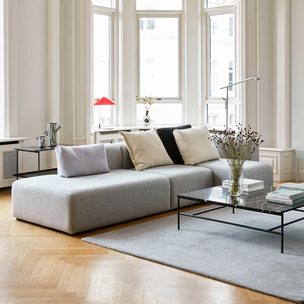 Mags modular sofa, Fabric Hallingdal 130 grey, left HAY
