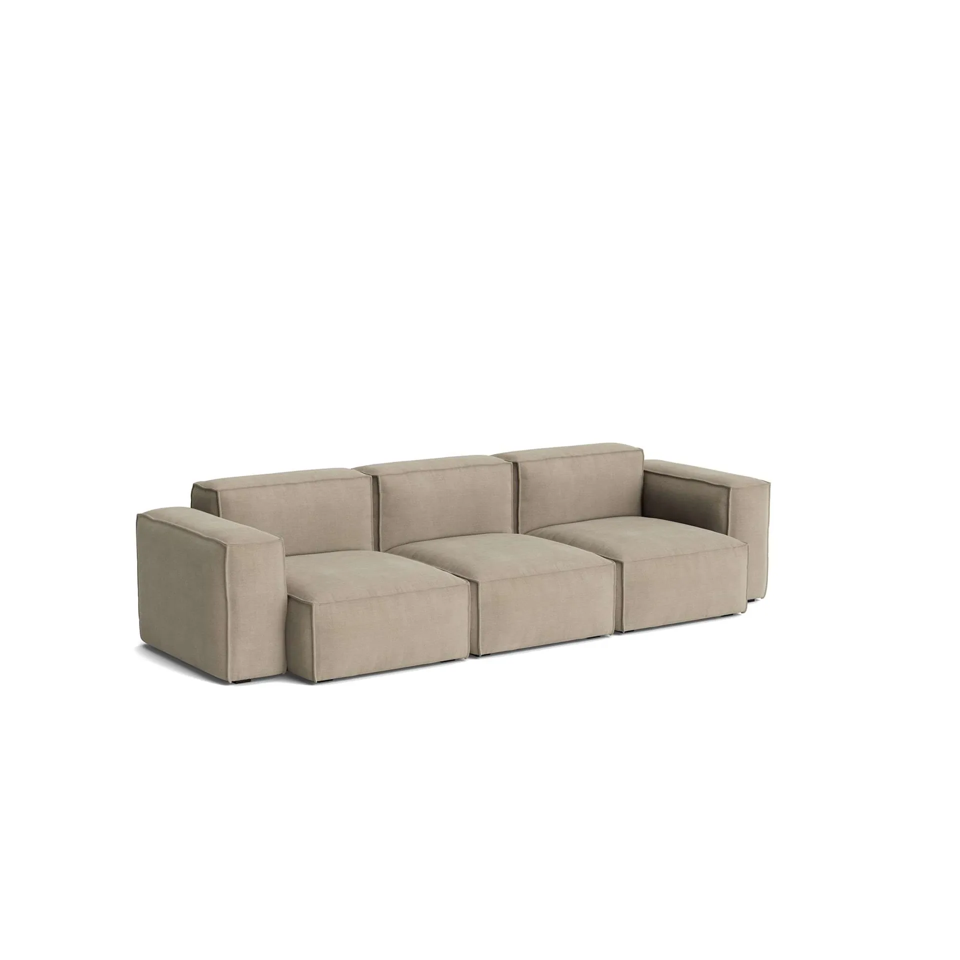 Mags Soft Low Armrest sofa 2.5-seater combination 1, Linara beige, removable cover HAY