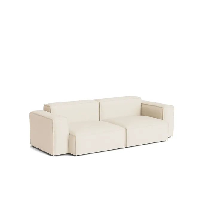 Mags Soft Low Armrest sofa 2.5-seater combination 1 - Turf cream, removable cover - HAY