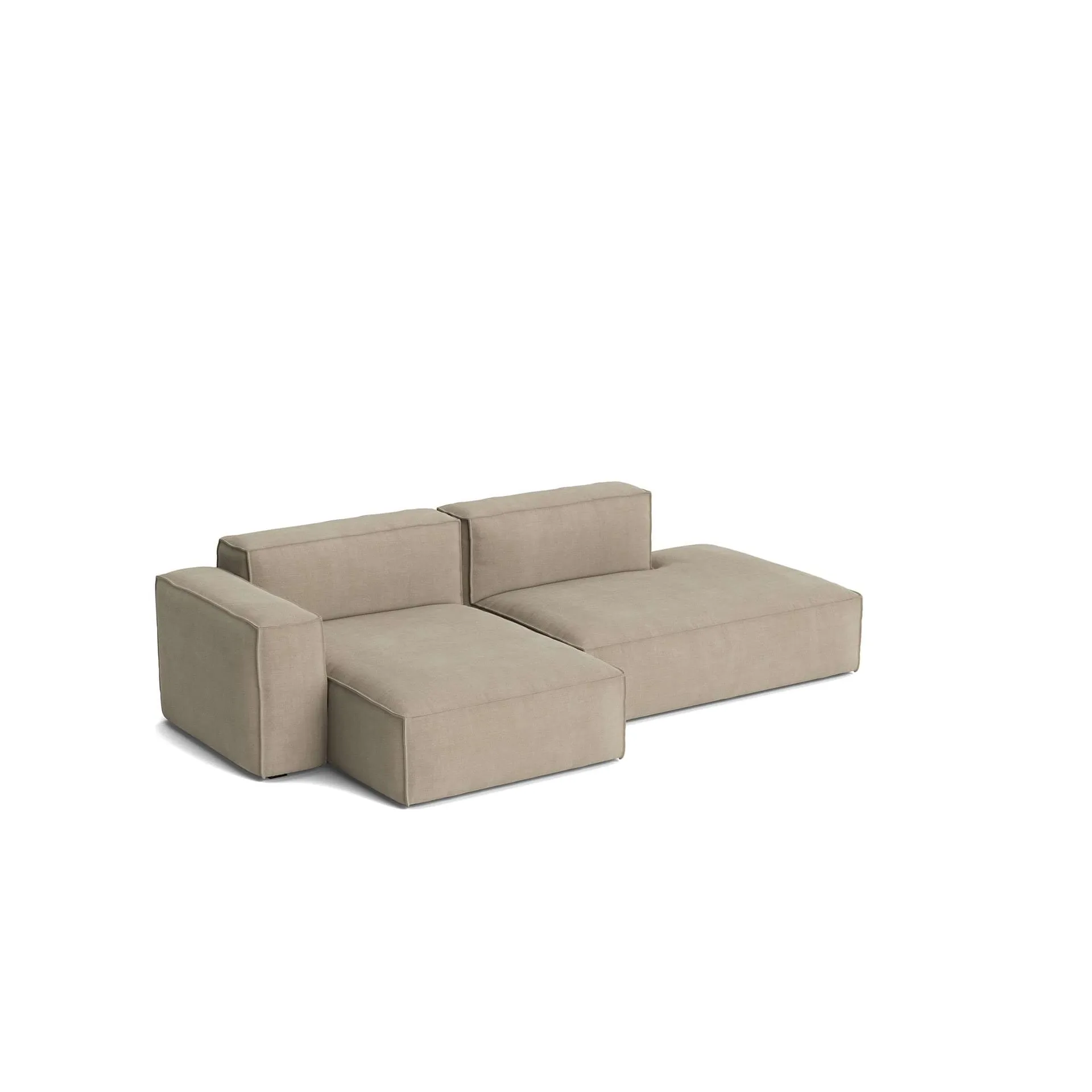 Mags Soft Low Armrest sofa 2.5-seater combination 3, Linara beige, left-hand, removable cover HAY