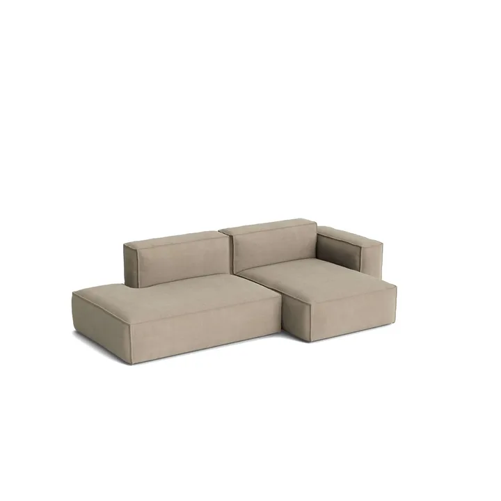 Mags Soft Low Armrest sofa 2.5-seater combination 3 - Linara beige, right-hand, removable cover - HAY
