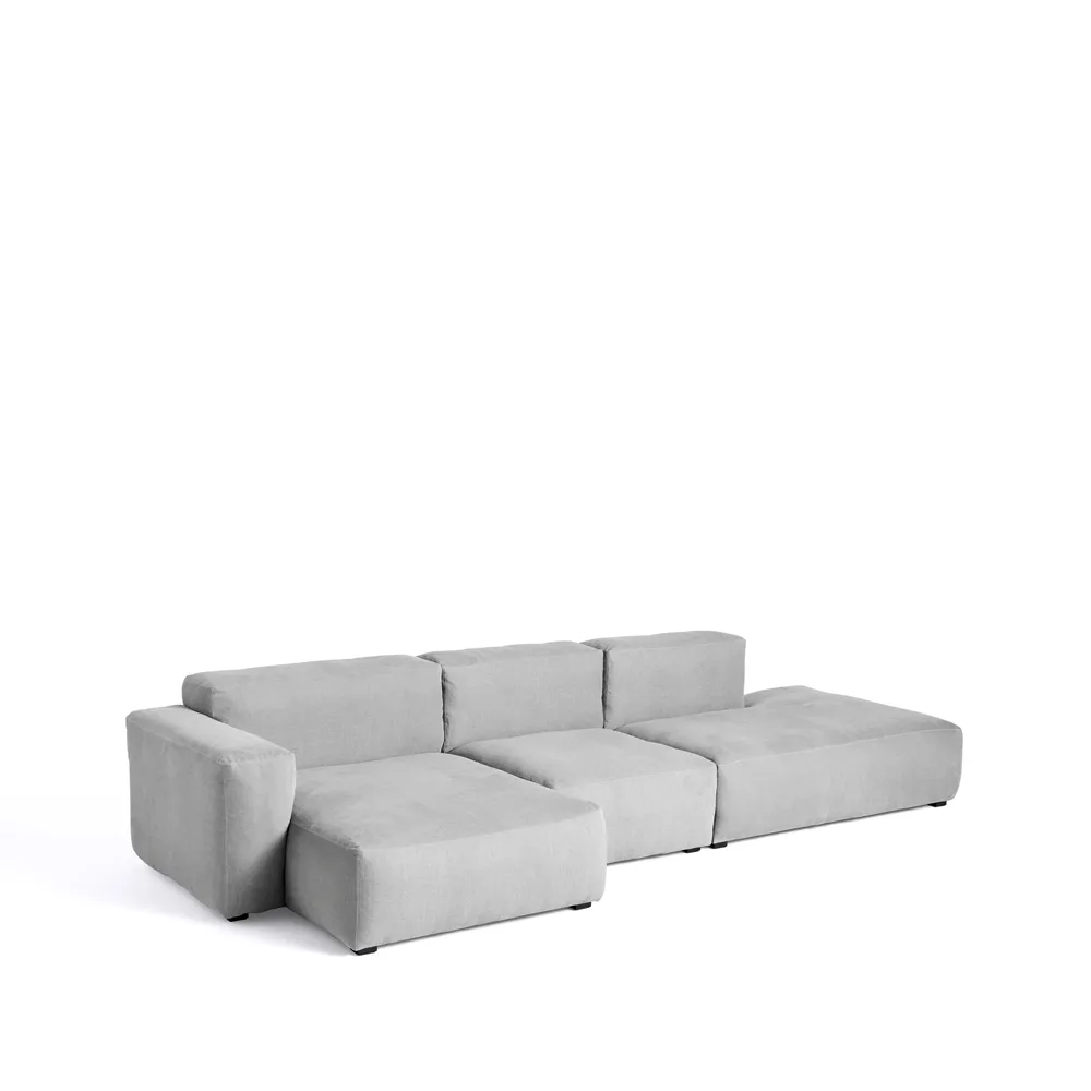 Mags Soft low modular sofa, Fabric Linara 443 tweed, left HAY