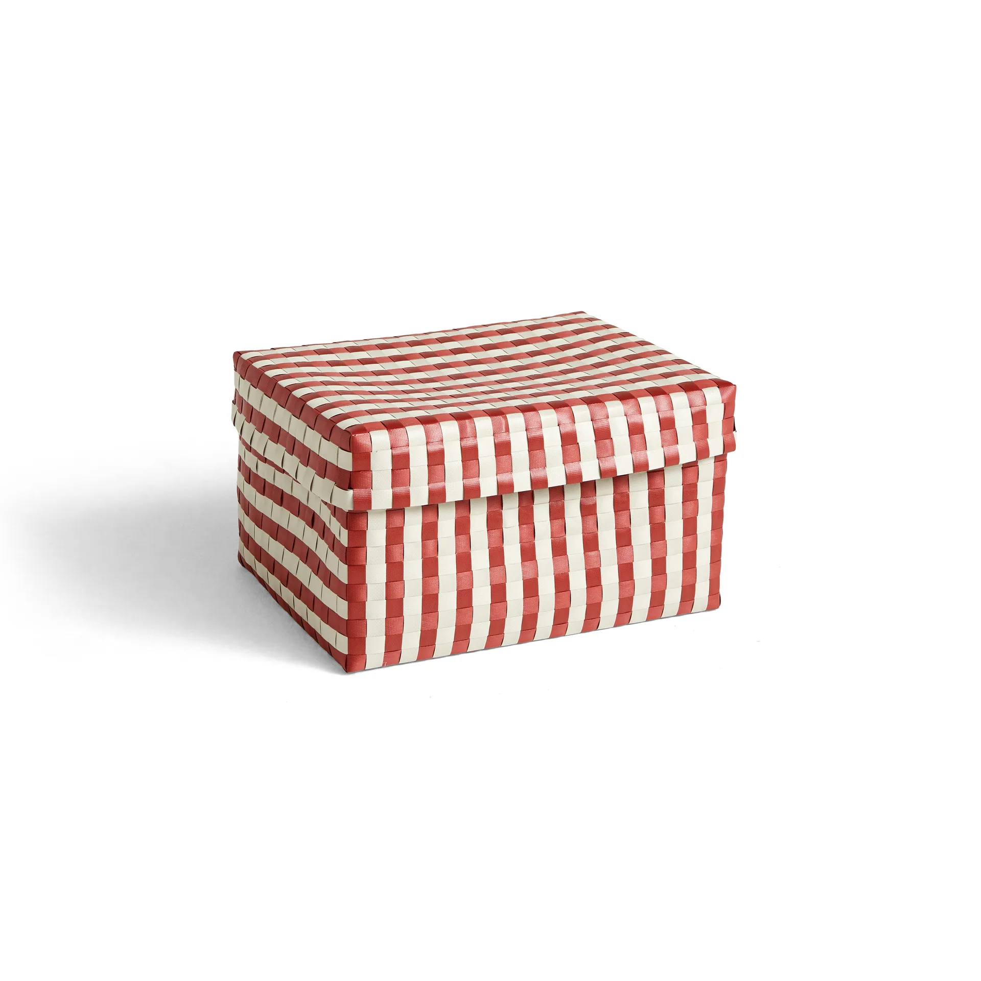 Maxim Stripe Box storage box L 26.5x35.5 cm, Red-sand HAY