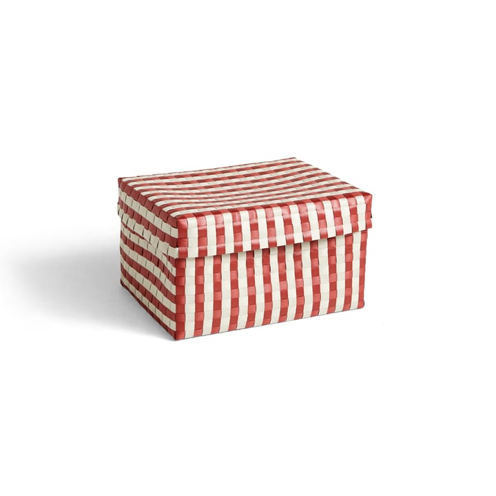 Maxim Stripe Box storage box L 26.5x35.5 cm - Red-sand - HAY