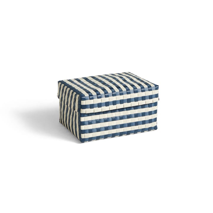 Maxim Stripe Box storage box M 24x33.5 cm - Blue-sand - HAY