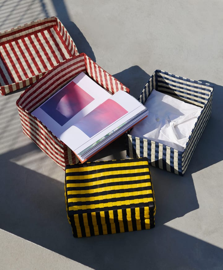 Maxim Stripe Box storage box S 21x30 cm, Yellow-black HAY