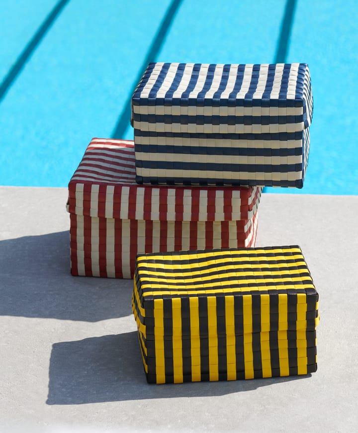 Maxim Stripe Box storage box S 21x30 cm, Yellow-black HAY