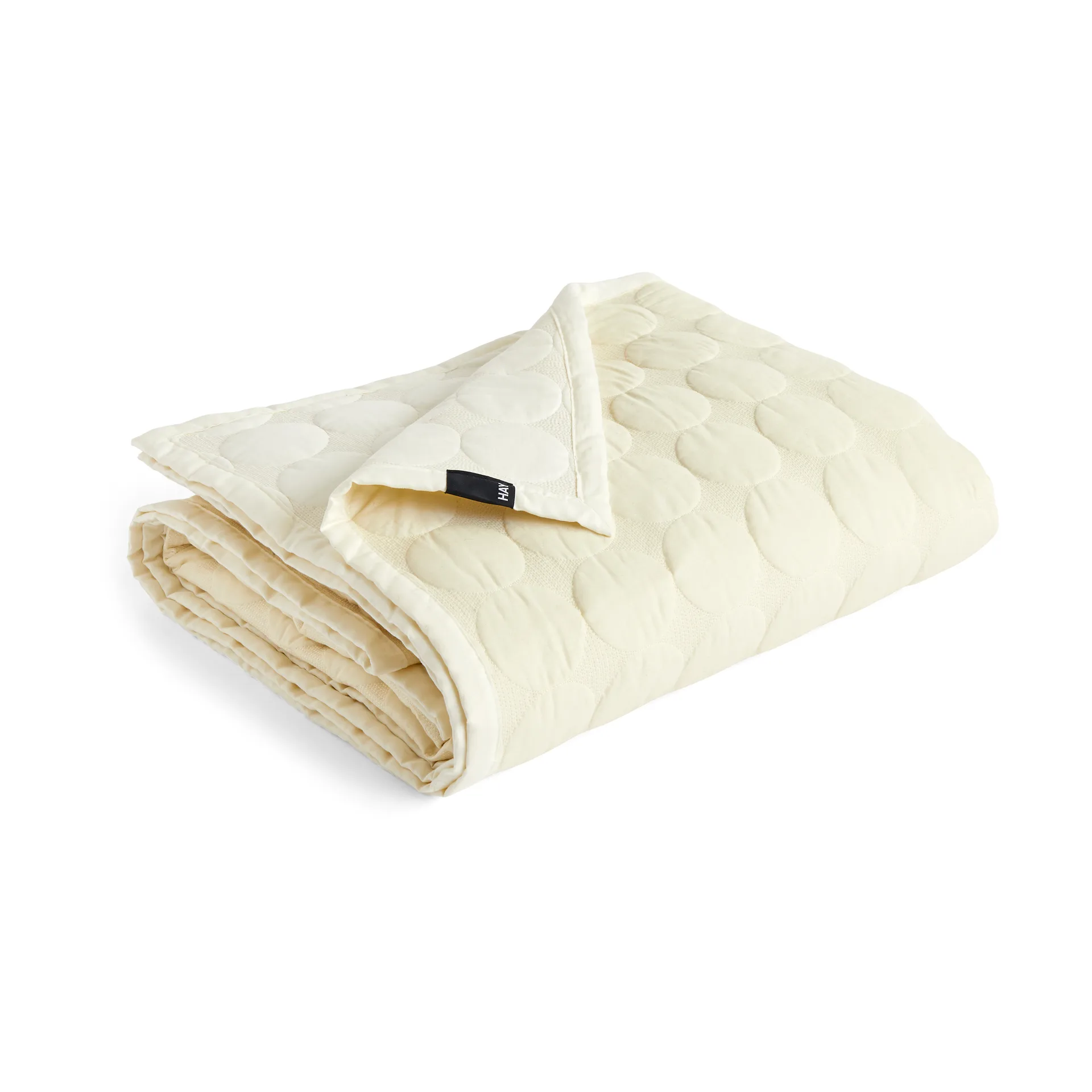 Mega Dot bedspread organic 260x260 cm, Ivory HAY