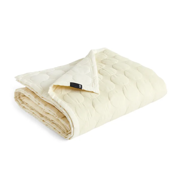 Mega Dot organic bedspread 195x245 cm - Ivory - HAY