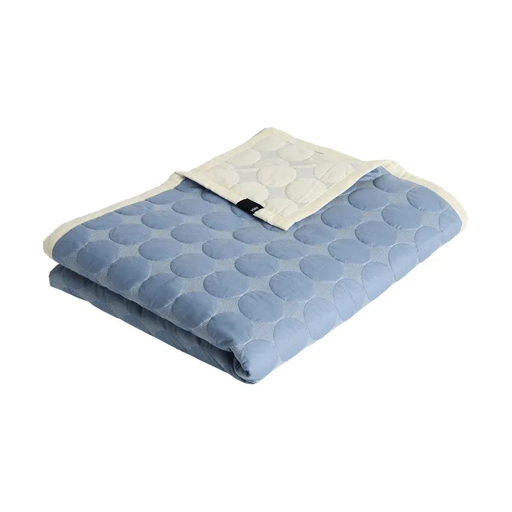 Mega Dot organic bedspread 235x245 cm - Dusty blue - HAY