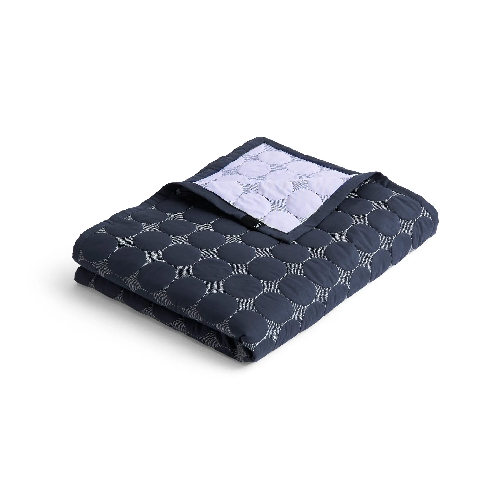Mega Dot organic bedspread 235x245 cm, Midnight blue HAY