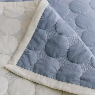Mega Dot organic bedspread 260x260 cm - Dusty blue - HAY
