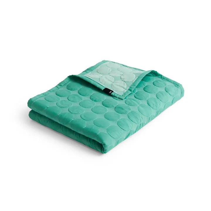 Mega Dot organic bedspread 260x260 cm - Sea green - HAY