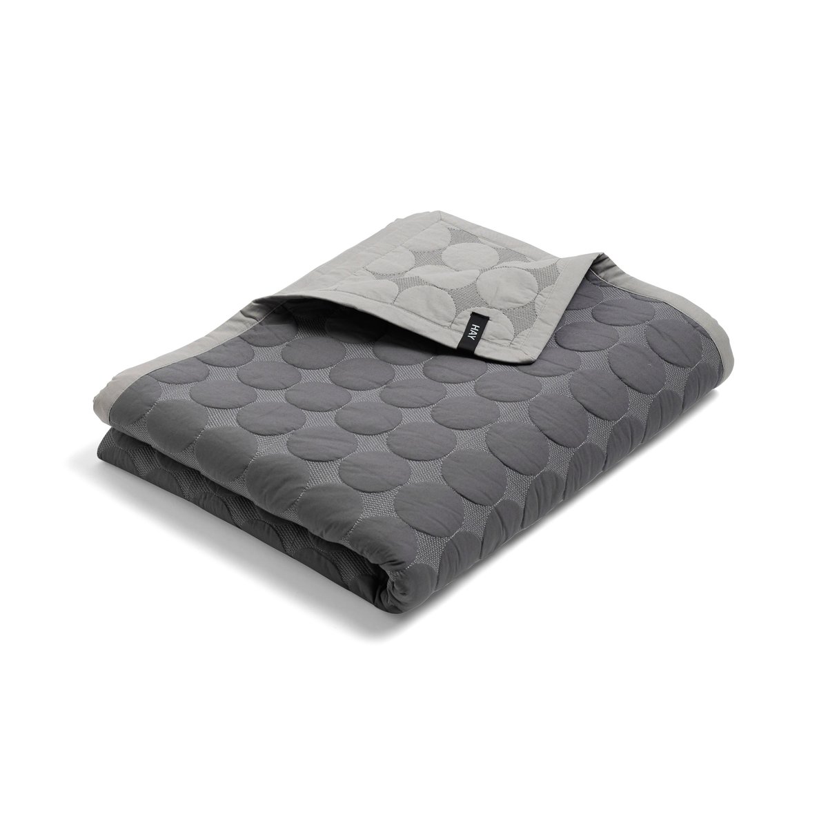 HAY Mega Dot throw 195x245 cm Dark grey | Scandinavian Design | Bedspreads & throws | Grey