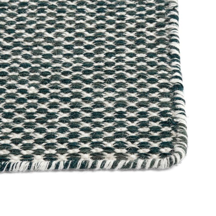 Moiré kelim rug 140x200 cm, Dark green HAY