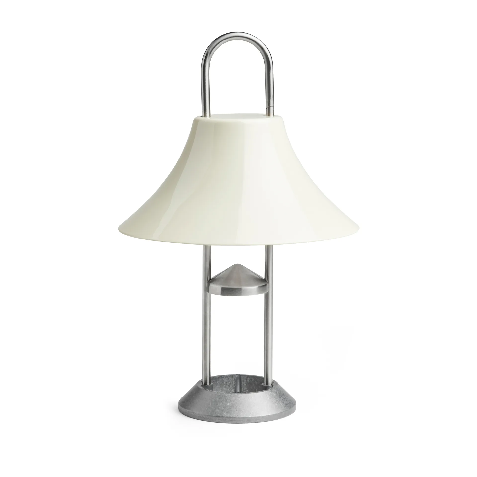Mousqueton portable table lamp 30.5 cm, Oyster white HAY