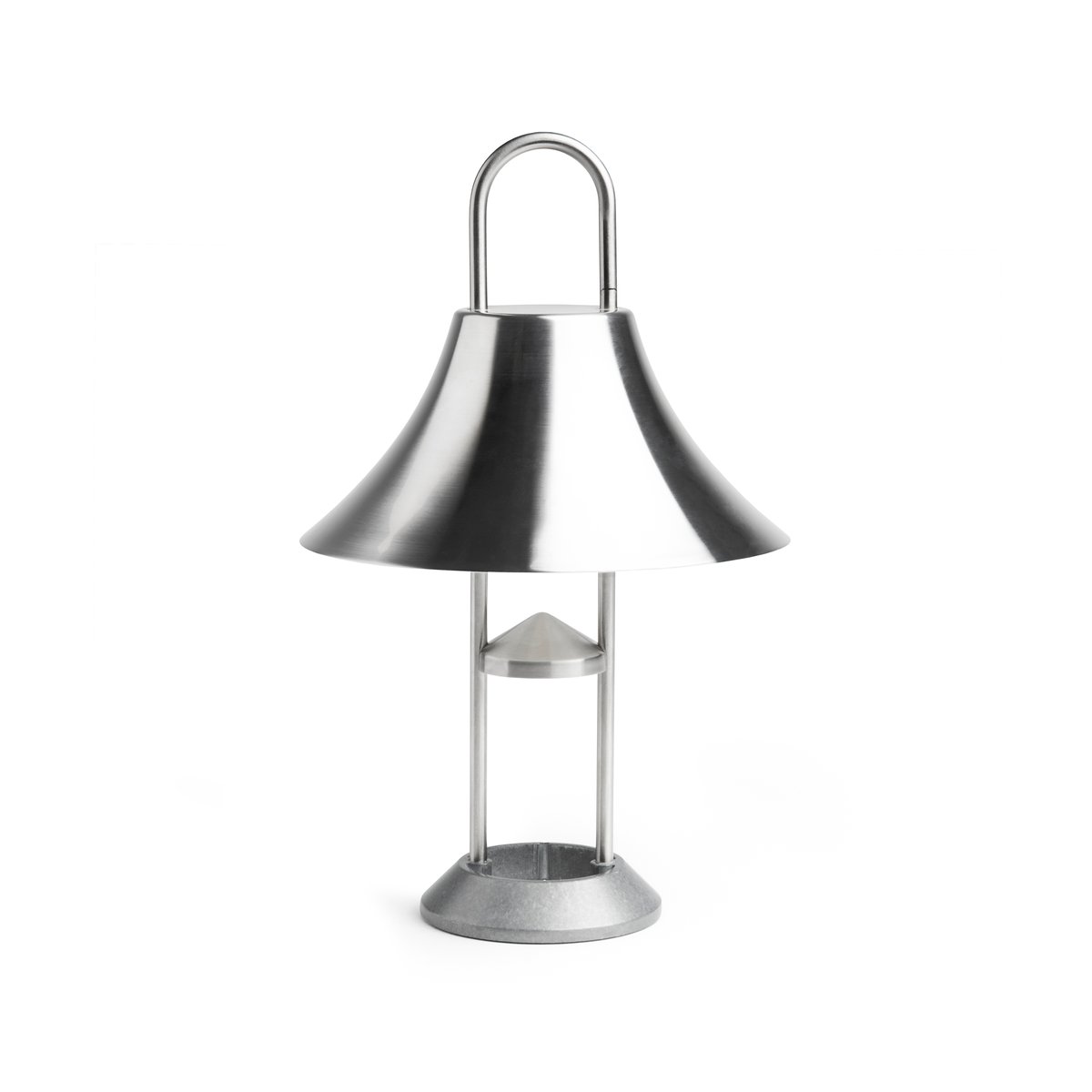 HAY Mousqueton portable table lamp Brushed stainless steel