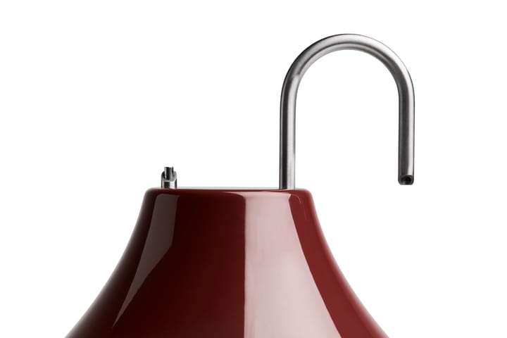 Mousqueton portable table lamp, Iron red HAY