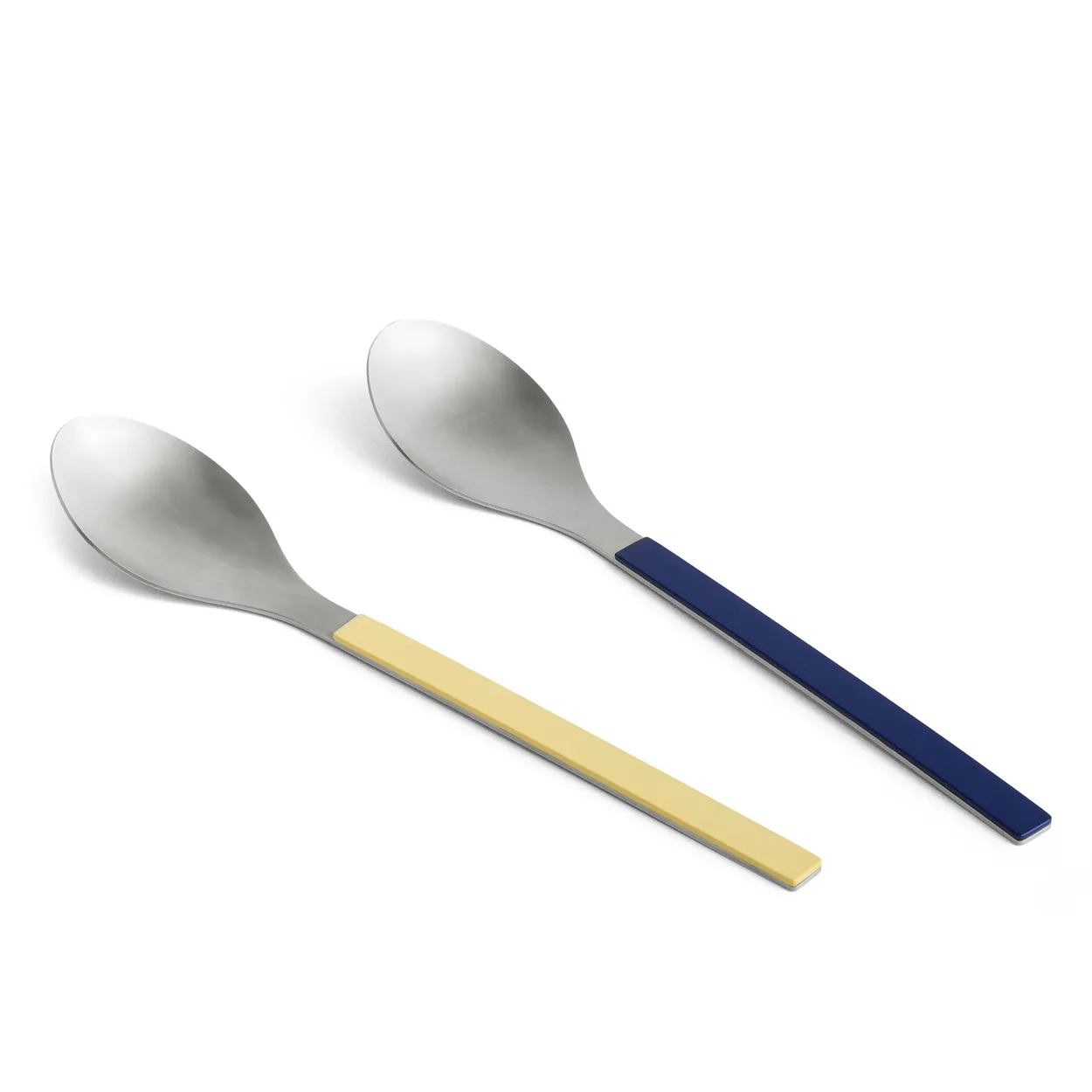 HAY MVS serving spoon 2-pack Dark blue-yellow | Scandinavian Design | Serving utensils | Multi