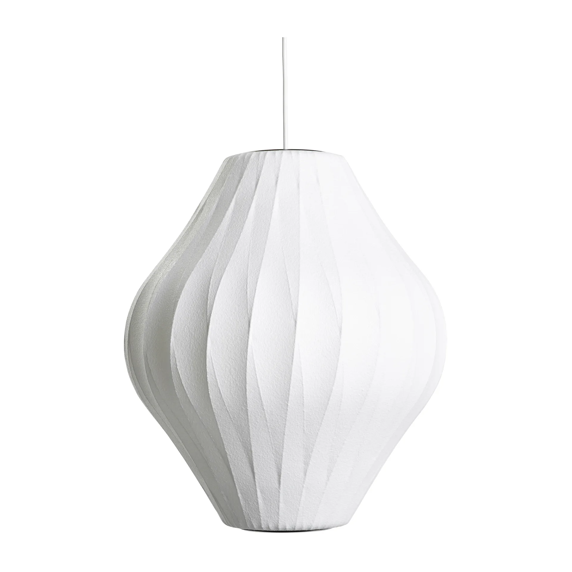 Nelson Bubble Pear crisscross pendant lamp M, Off white HAY