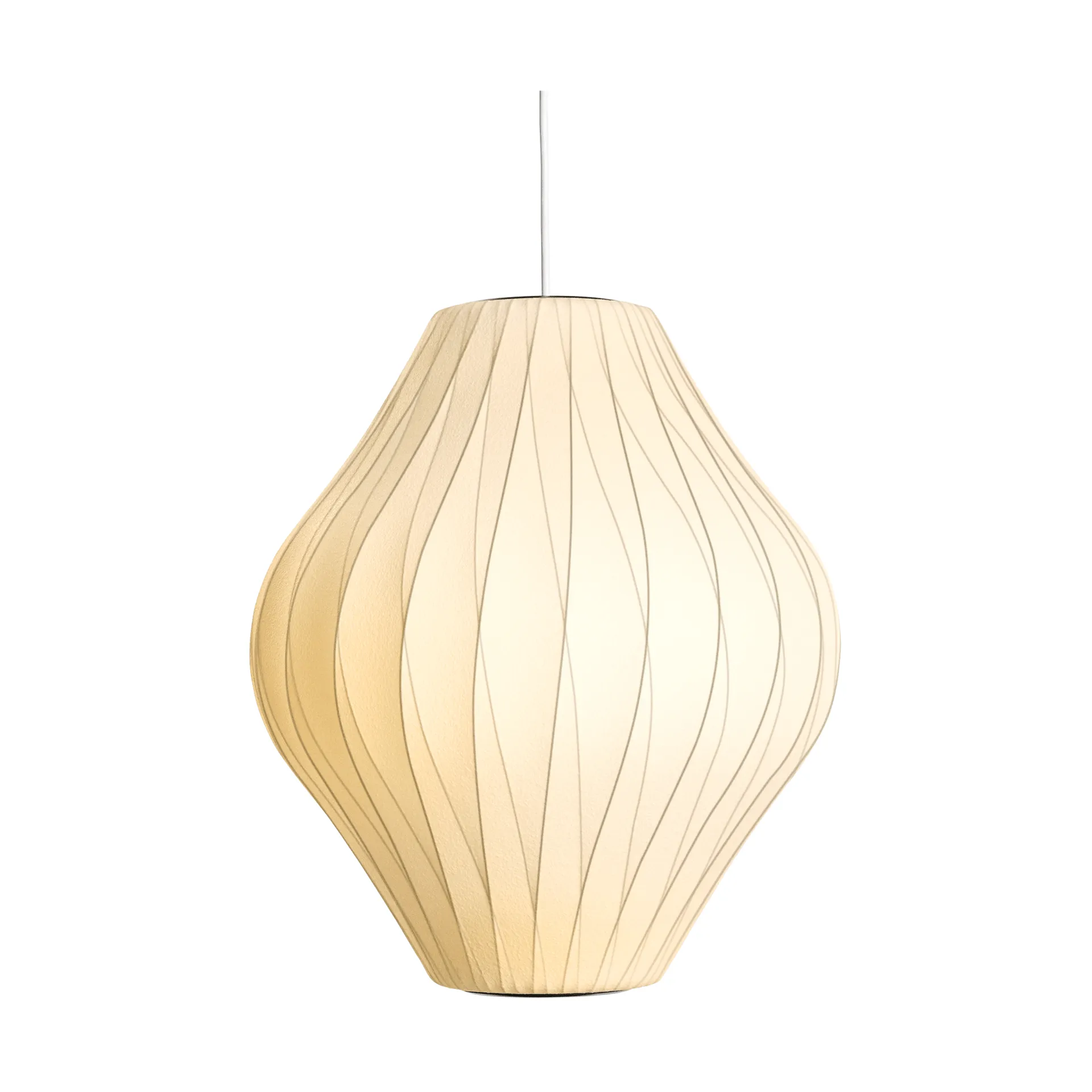 Nelson Bubble Pear crisscross pendant lamp M, Off white HAY