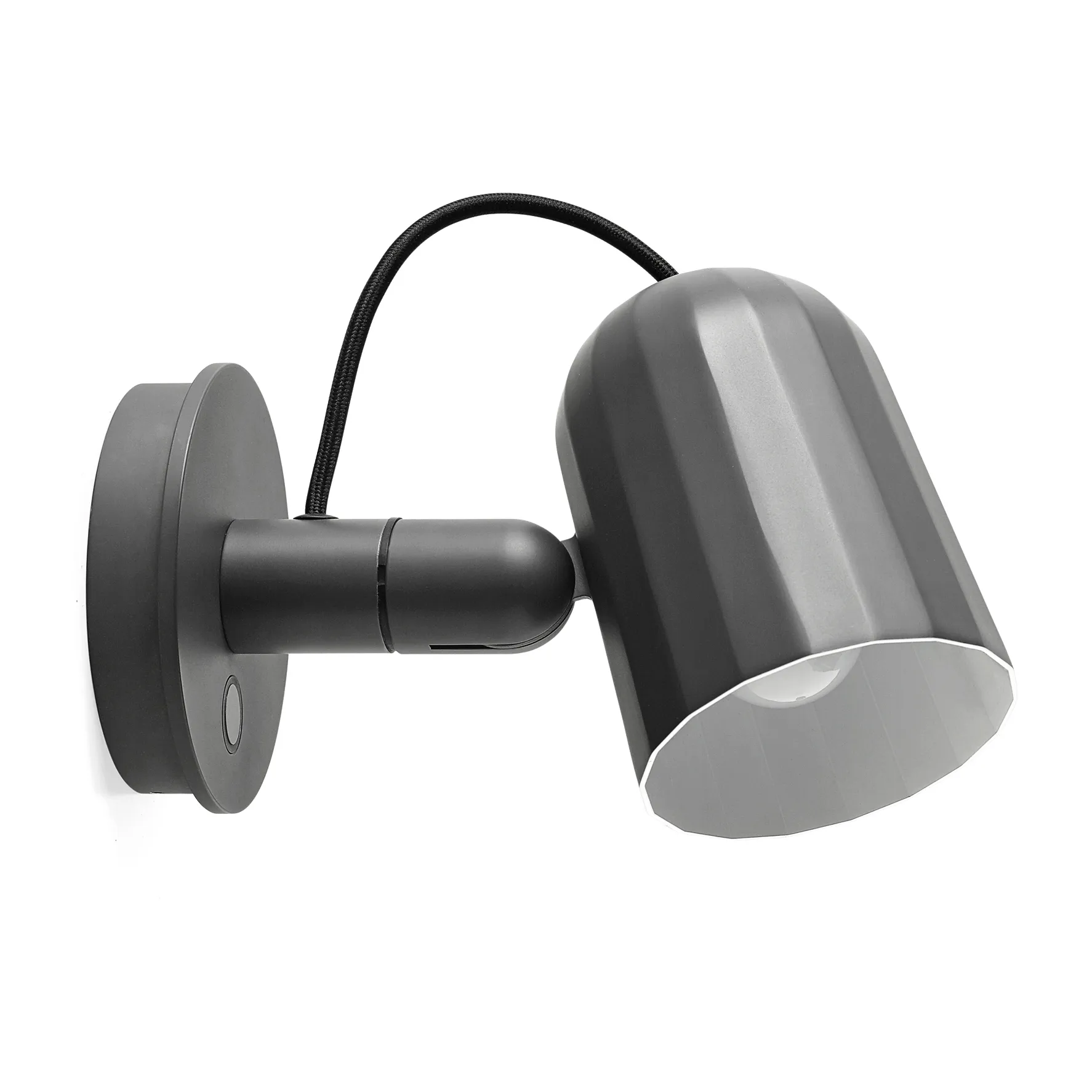 Noc wall button wall lamp, Dark grey HAY