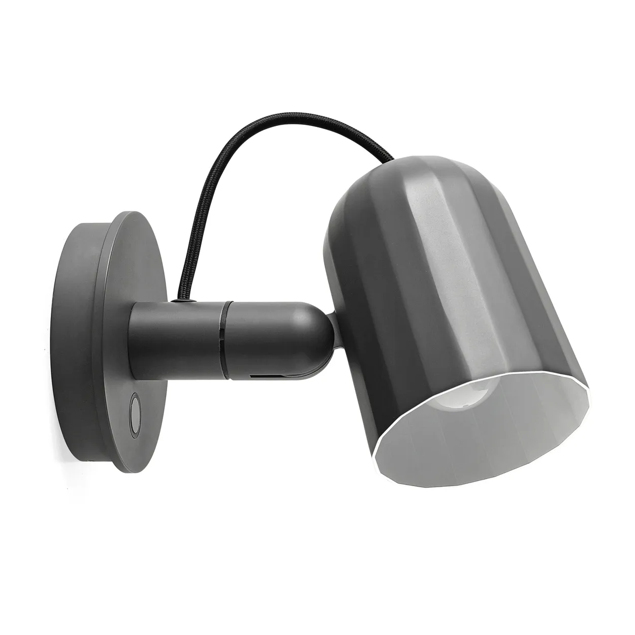 HAY Noc wall button wall lamp Dark grey | Scandinavian Design | Wall lights | Grey