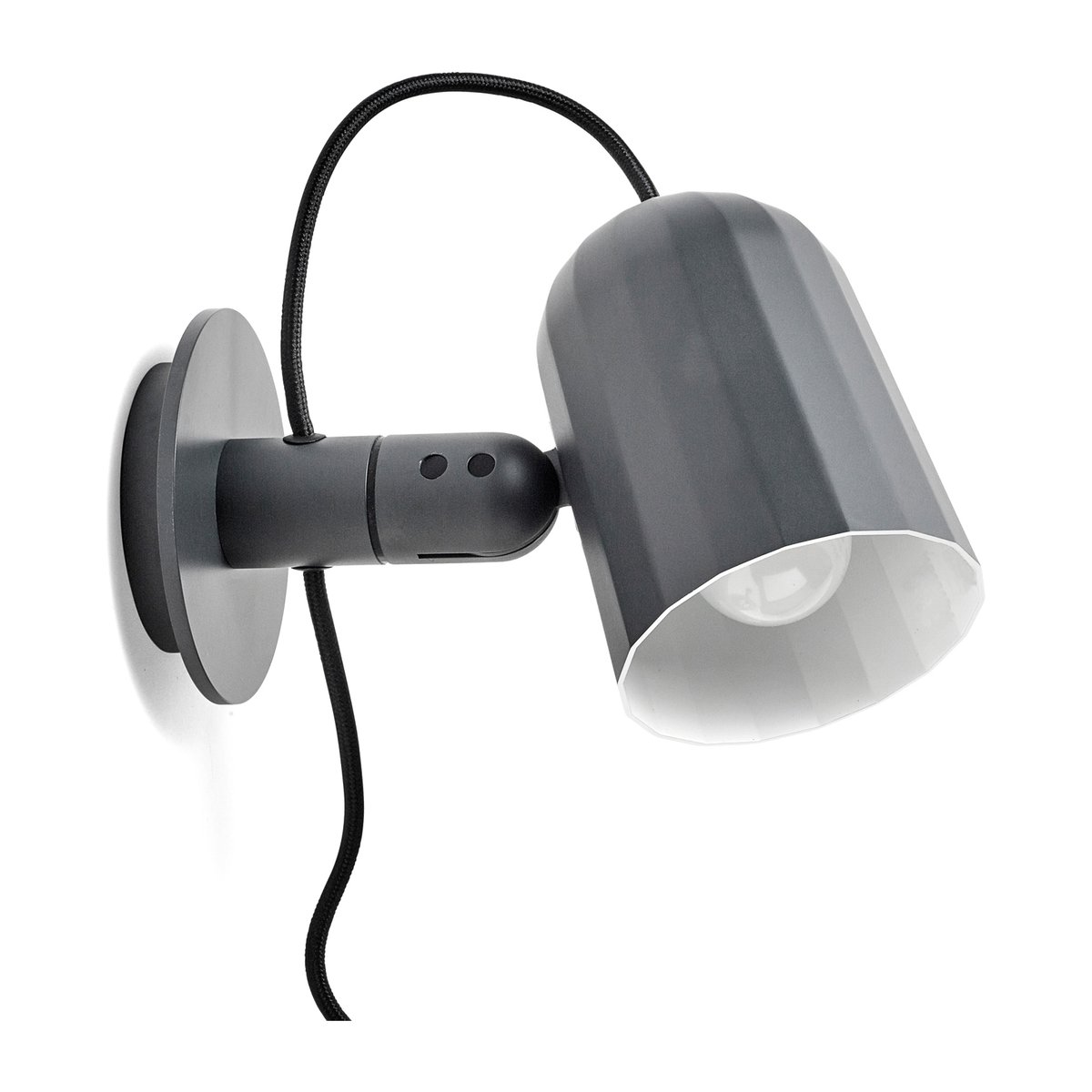 HAY Noc wall wall lamp Dark grey | Scandinavian Design | Wall lights | Grey