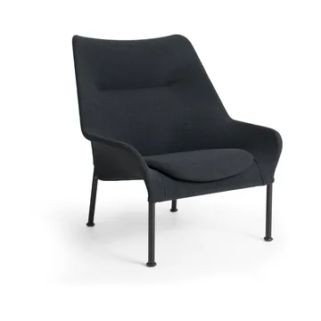 O2 Lounge Chair armchair - Soft black-svartlackerad steel - HAY