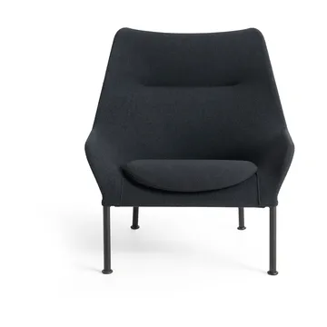 O2 Lounge Chair armchair - Soft black-svartlackerad steel - HAY