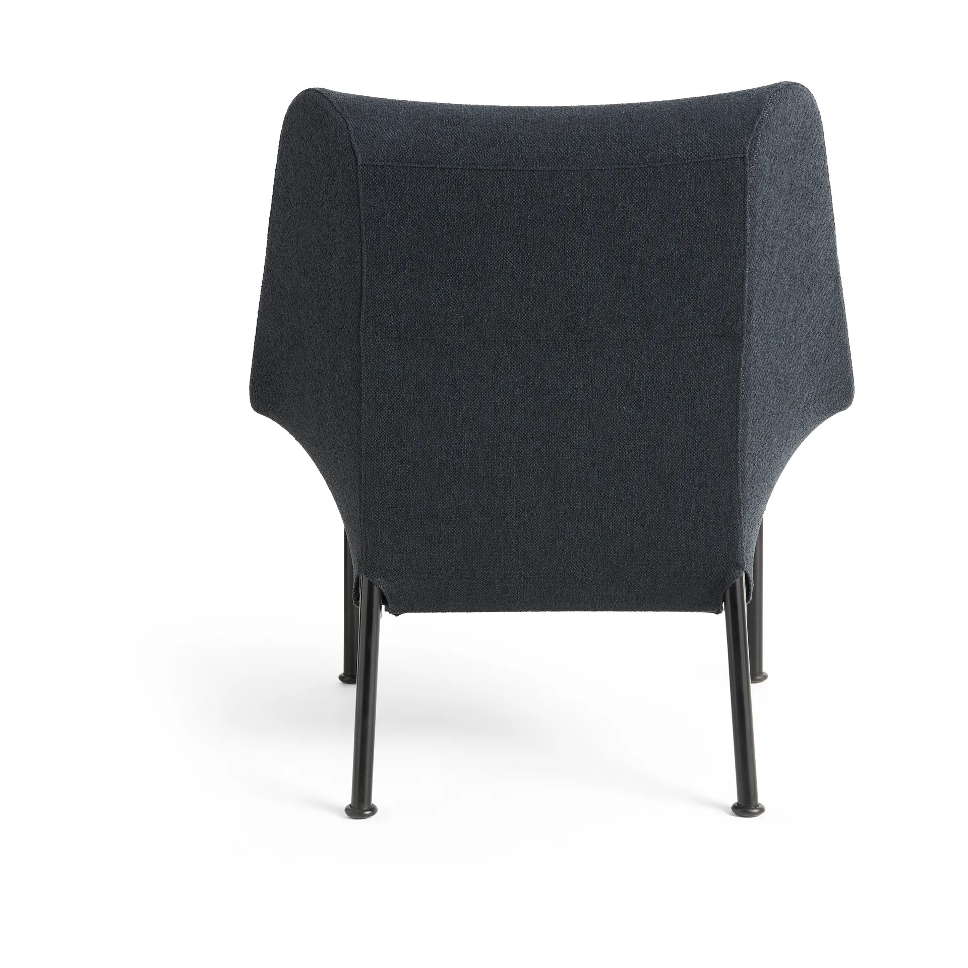 O2 Lounge Chair armchair, Soft black-svartlackerad steel HAY