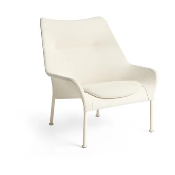 O2 Lounge Chair armchair - Soft cream-lacquered steel eggshell - HAY