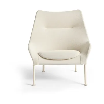 O2 Lounge Chair armchair - Soft cream-lacquered steel eggshell - HAY