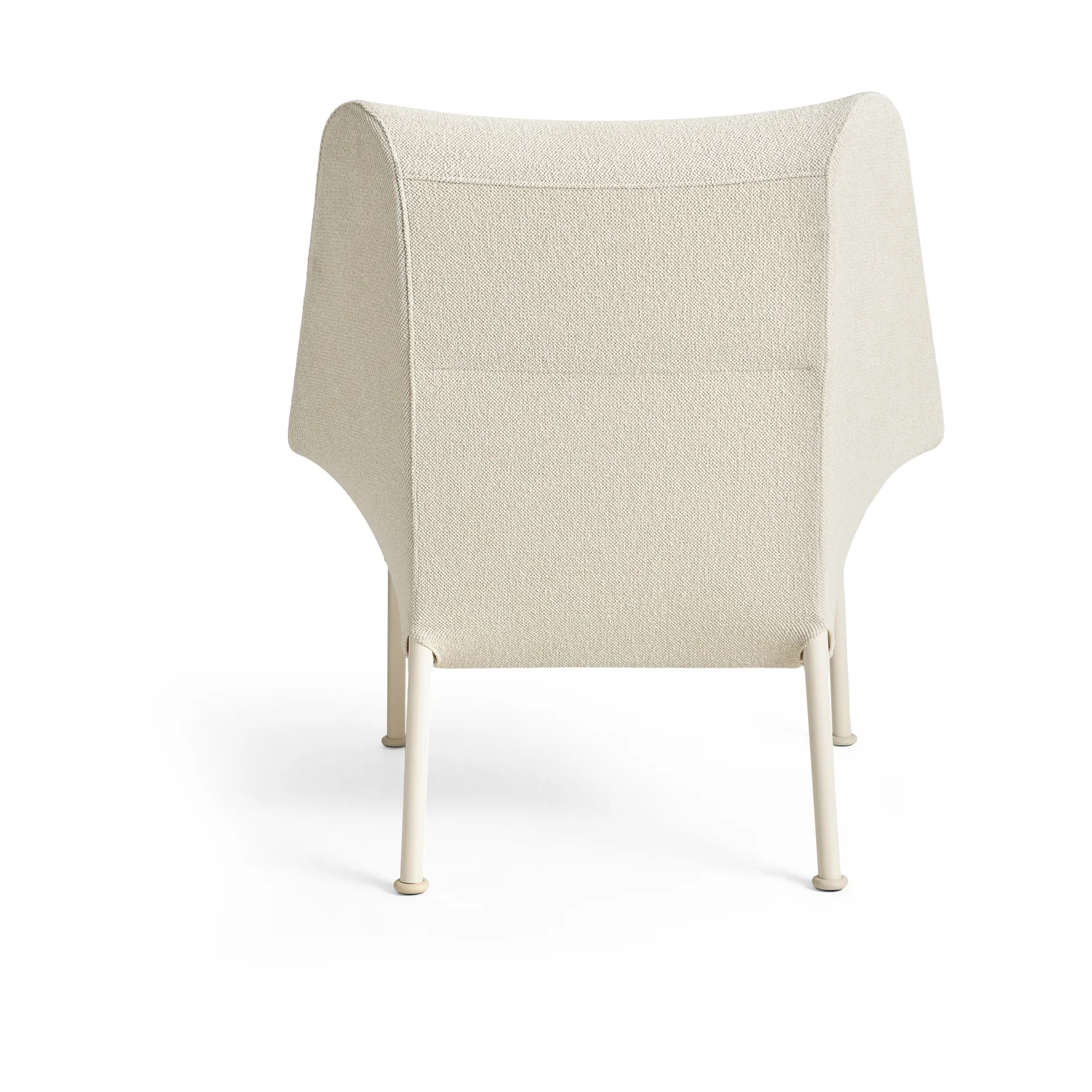 O2 Lounge Chair armchair, Soft cream-lacquered steel eggshell HAY
