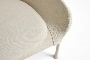 O2 Lounge Chair armchair - Soft cream-lacquered steel eggshell - HAY