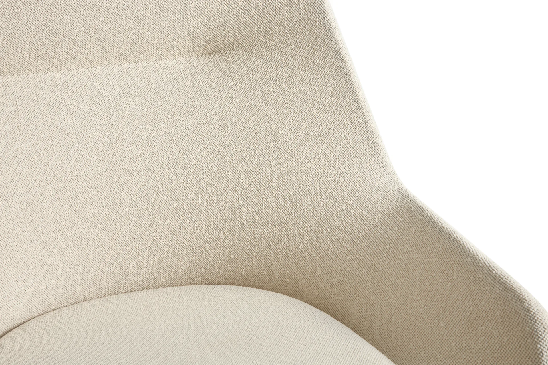 O2 Lounge Chair armchair, Soft cream-lacquered steel eggshell HAY