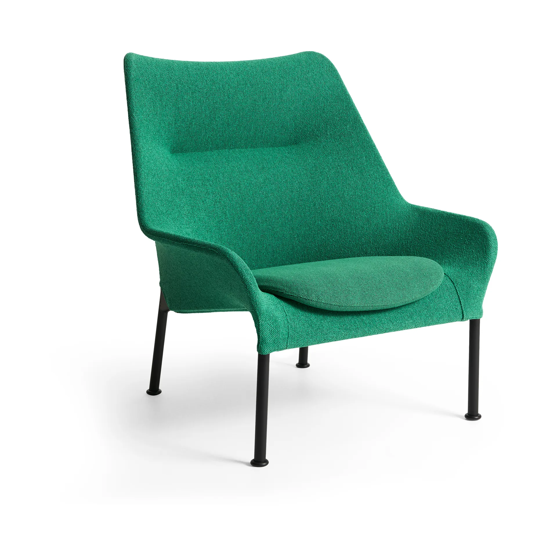 O2 Lounge Chair armchair, Soft green-black lacquered steel HAY