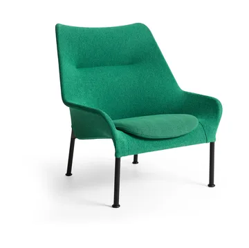 O2 Lounge Chair armchair - Soft green-black lacquered steel - HAY