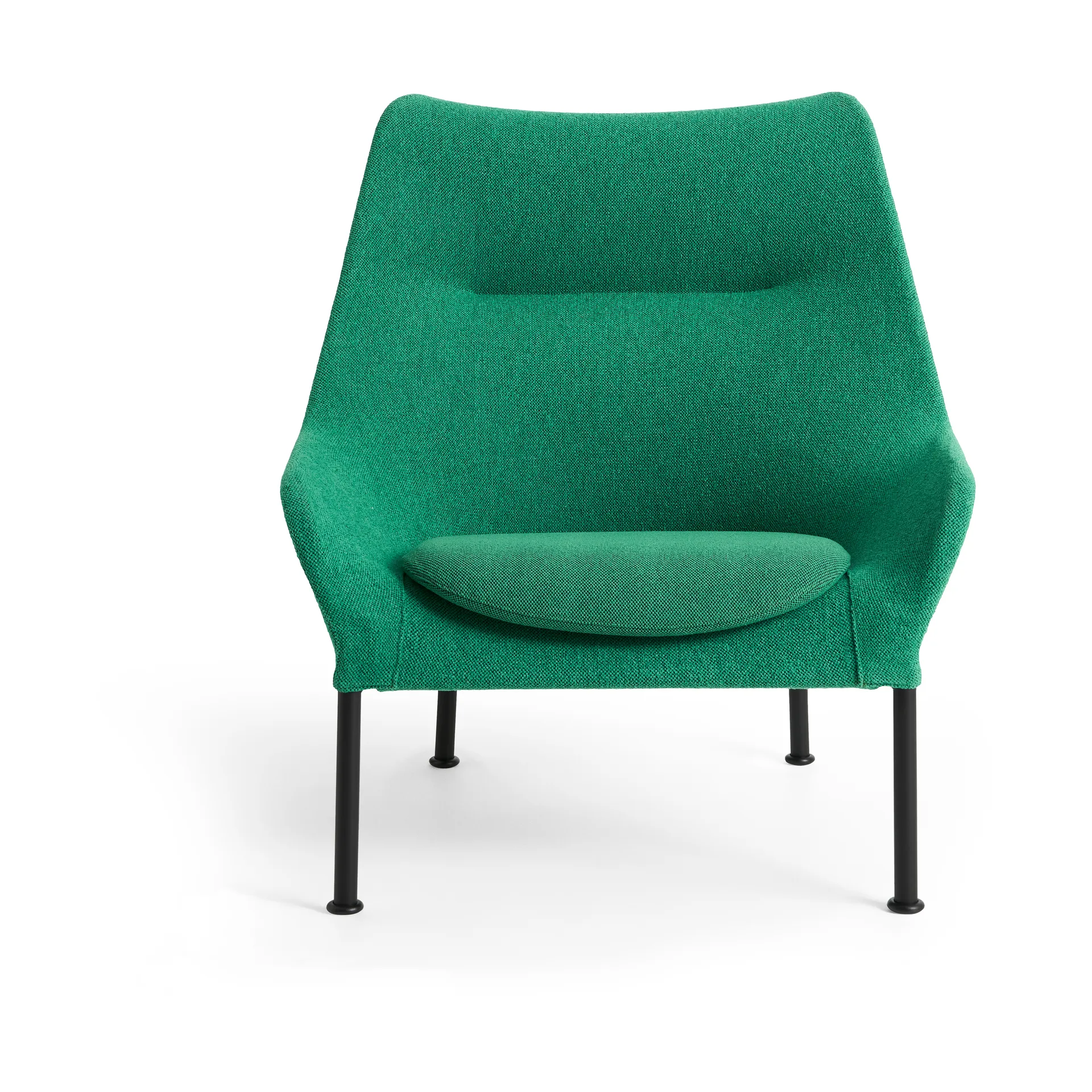O2 Lounge Chair armchair, Soft green-black lacquered steel HAY