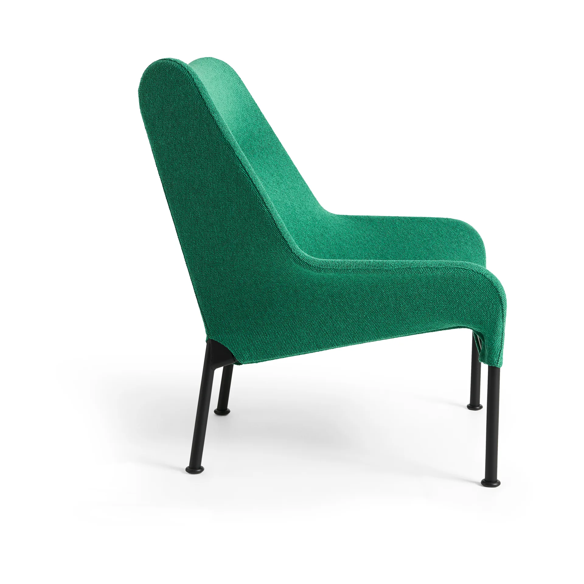 O2 Lounge Chair armchair, Soft green-black lacquered steel HAY