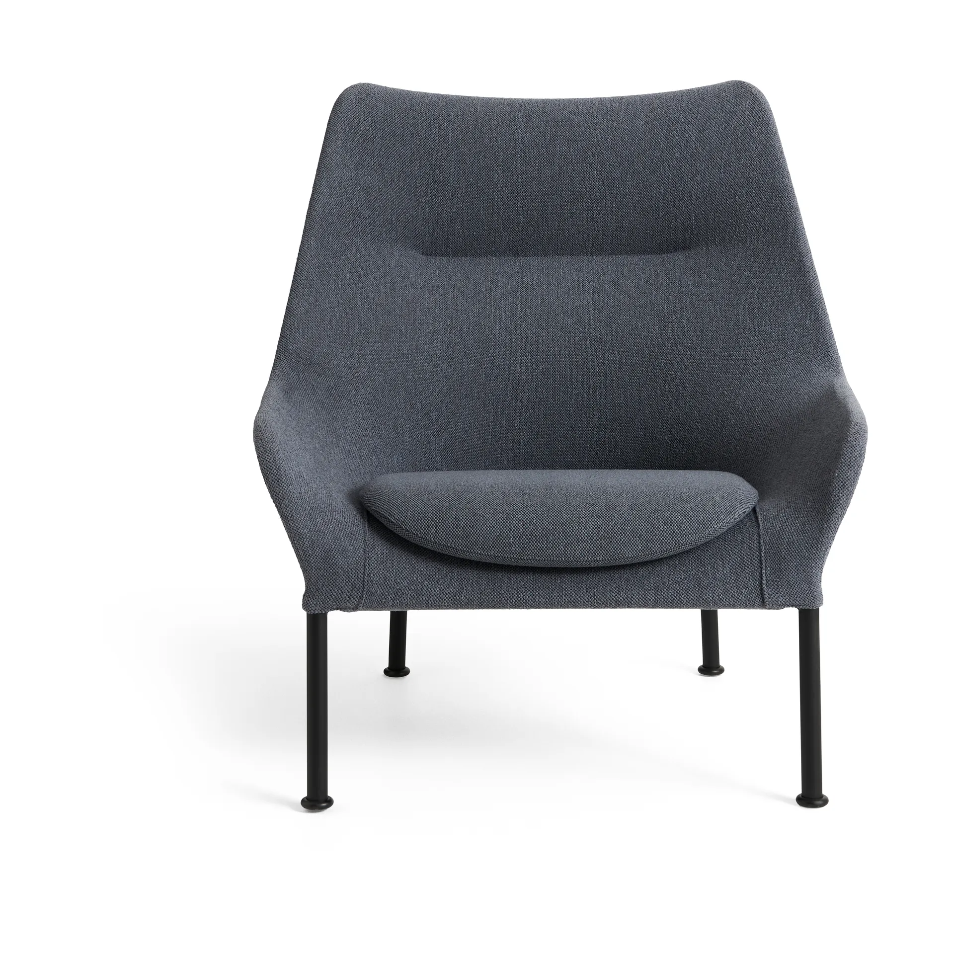 O2 Lounge Chair armchair, Soft grey-black lacquered steel HAY