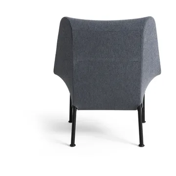 O2 Lounge Chair armchair - Soft grey-black lacquered steel - HAY