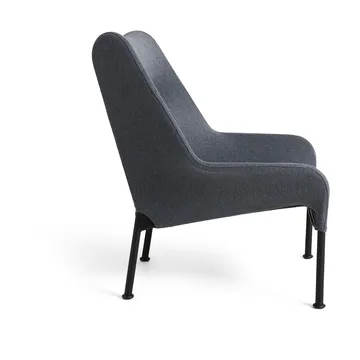 O2 Lounge Chair armchair - Soft grey-black lacquered steel - HAY