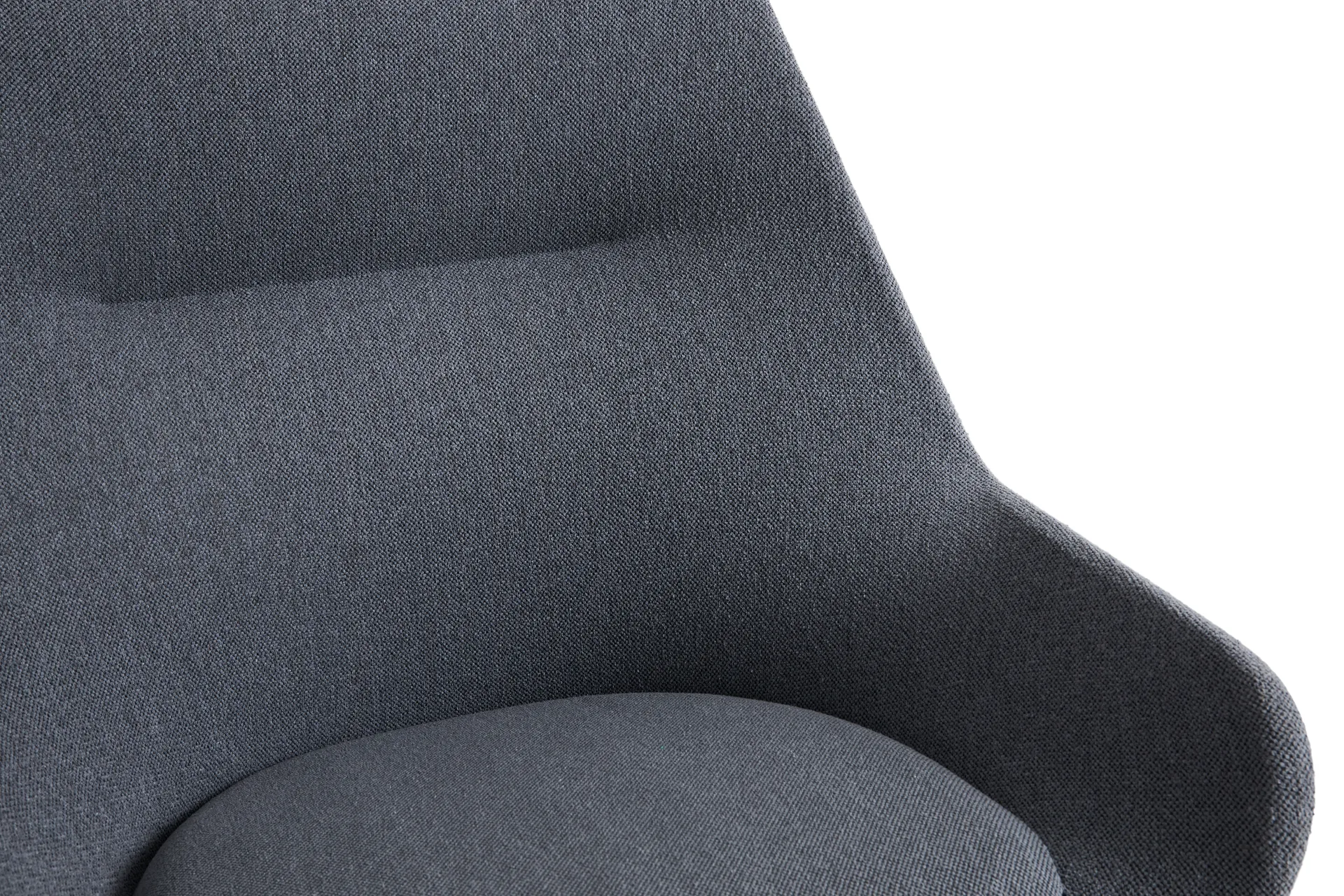 O2 Lounge Chair armchair, Soft grey-black lacquered steel HAY