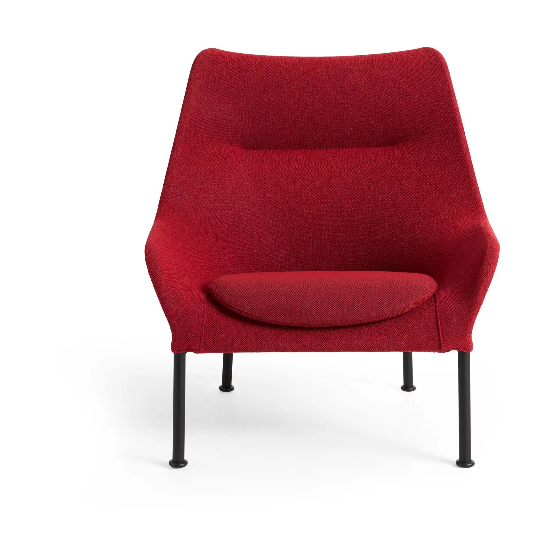 O2 Lounge Chair armchair, Soft red-black lacquered steel HAY