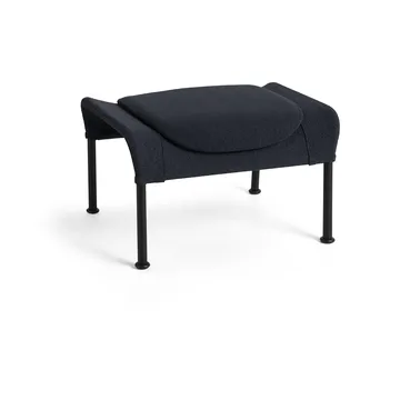O2 Ottoman footstool - Soft black-svartlackerad steel - HAY