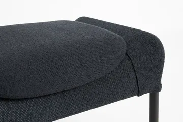 O2 Ottoman footstool - Soft black-svartlackerad steel - HAY