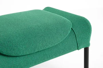 O2 Ottoman footstool - Soft green-black lacquered steel - HAY
