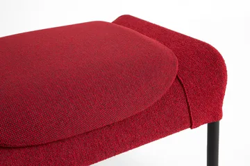 O2 Ottoman footstool - Soft red-black lacquered steel - HAY